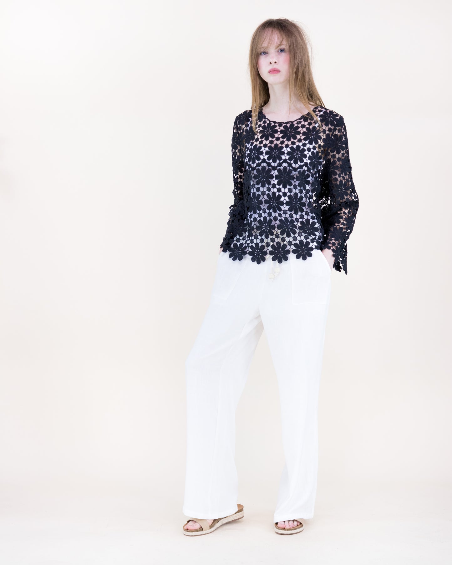 Meadow Bloom Long Sleeve Lace Top