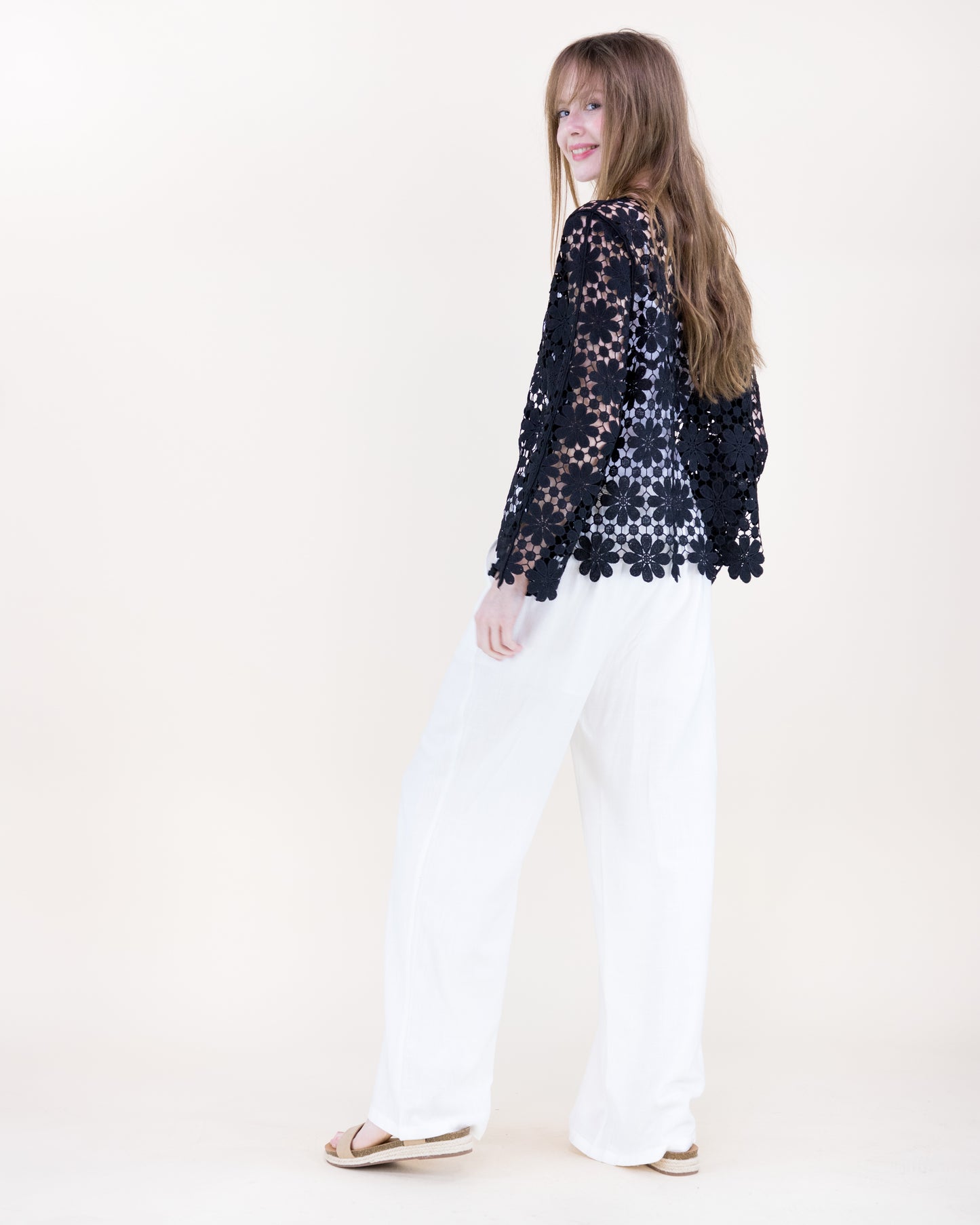 Meadow Bloom Long Sleeve Lace Top
