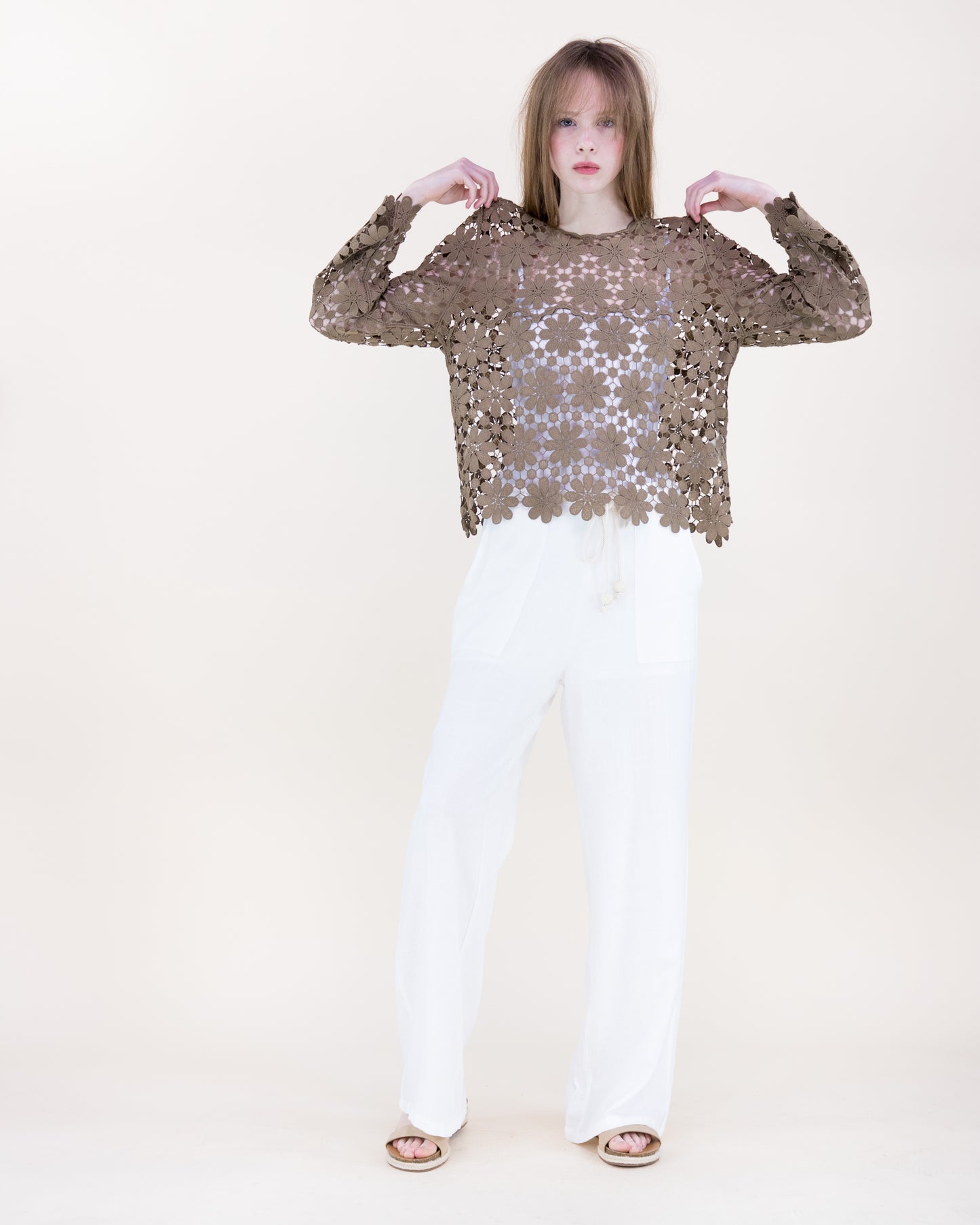 Meadow Bloom Long Sleeve Lace Top