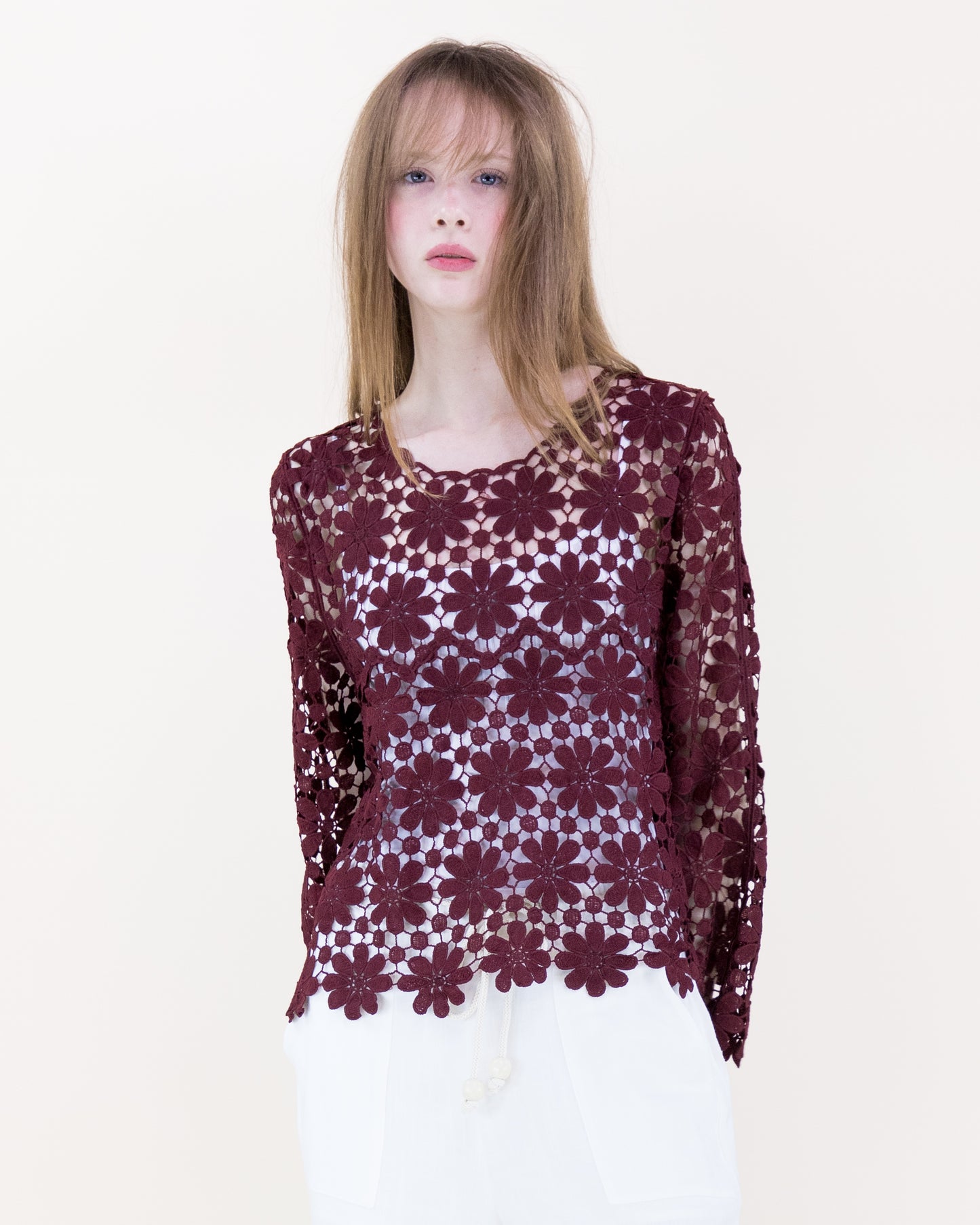 Meadow Bloom Long Sleeve Lace Top