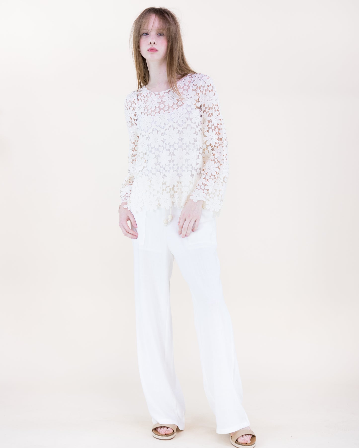 Meadow Bloom Long Sleeve Lace Top