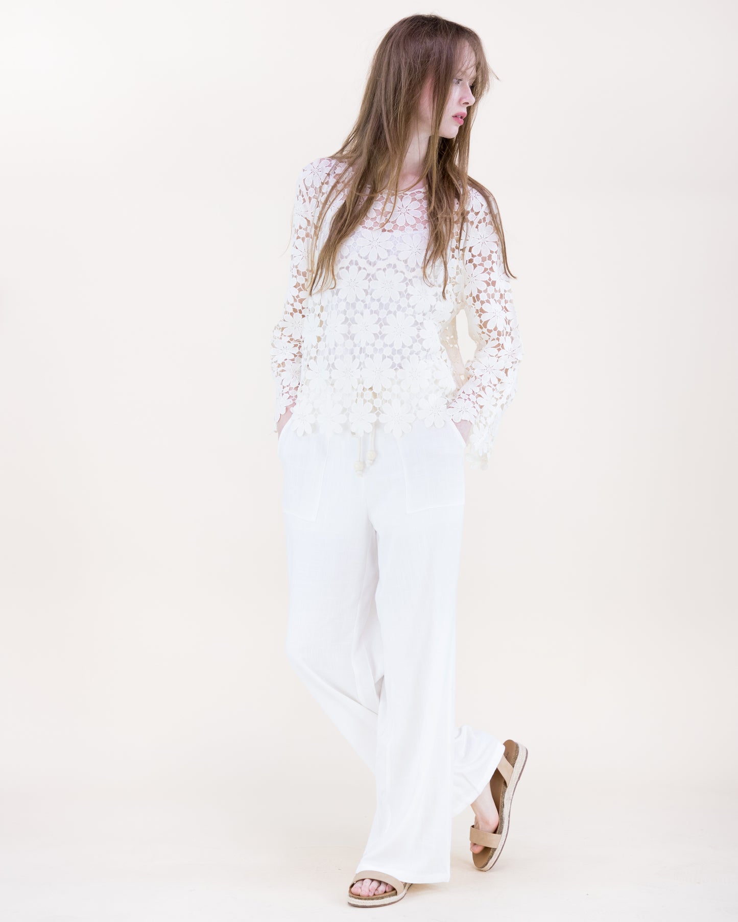 Meadow Bloom Long Sleeve Lace Top