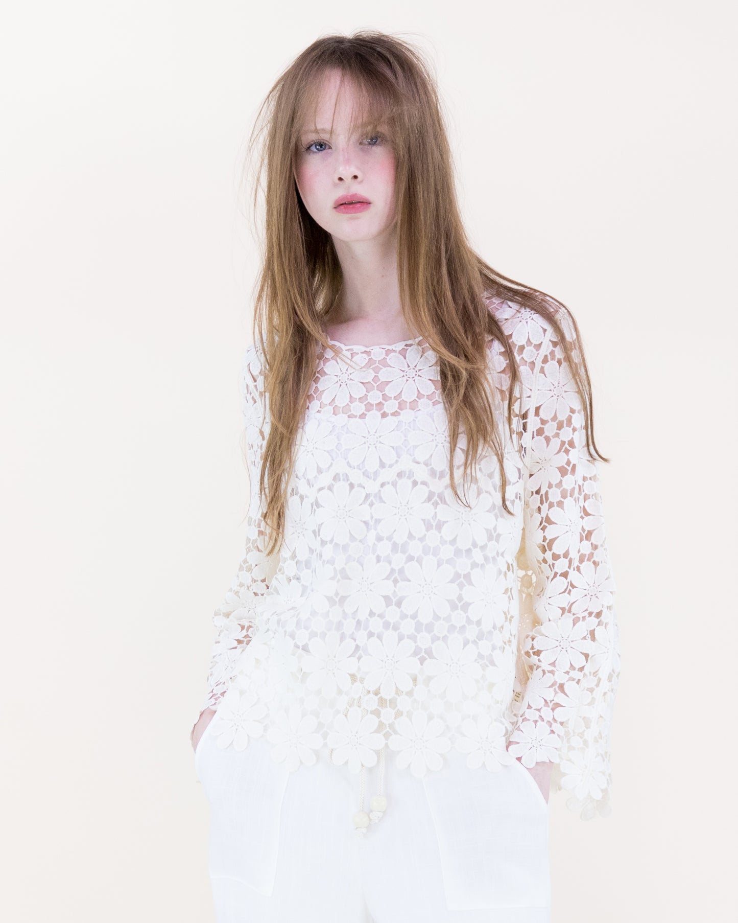 Meadow Bloom Long Sleeve Lace Top