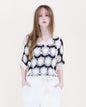 Spring Medallion Crochet Lace Bat Wing Top
