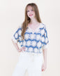Spring Medallion Crochet Lace Bat Wing Top
