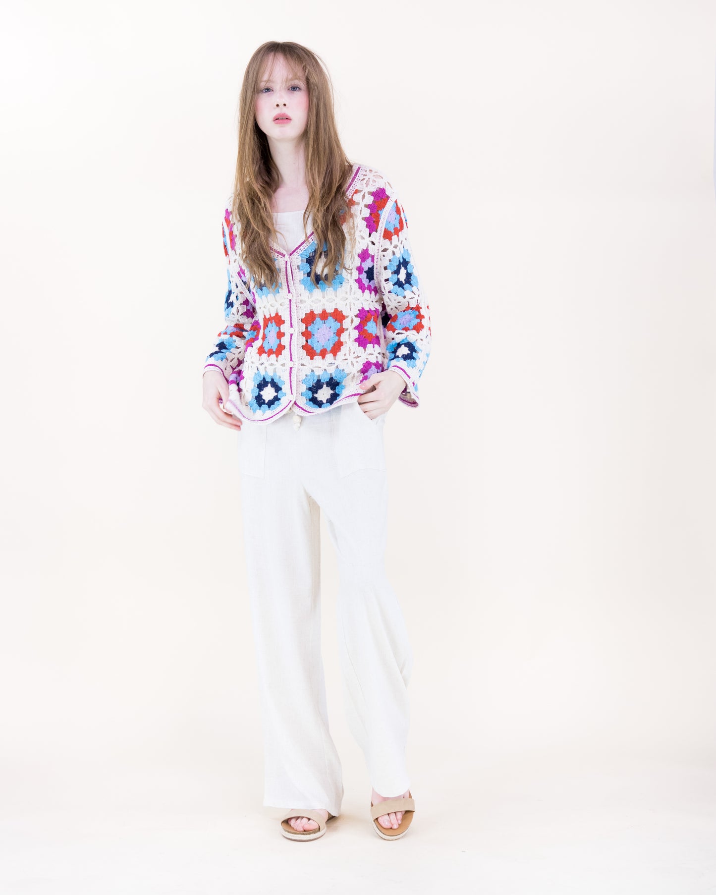 Sunny Soul Crochet Granny Square Cardigan
