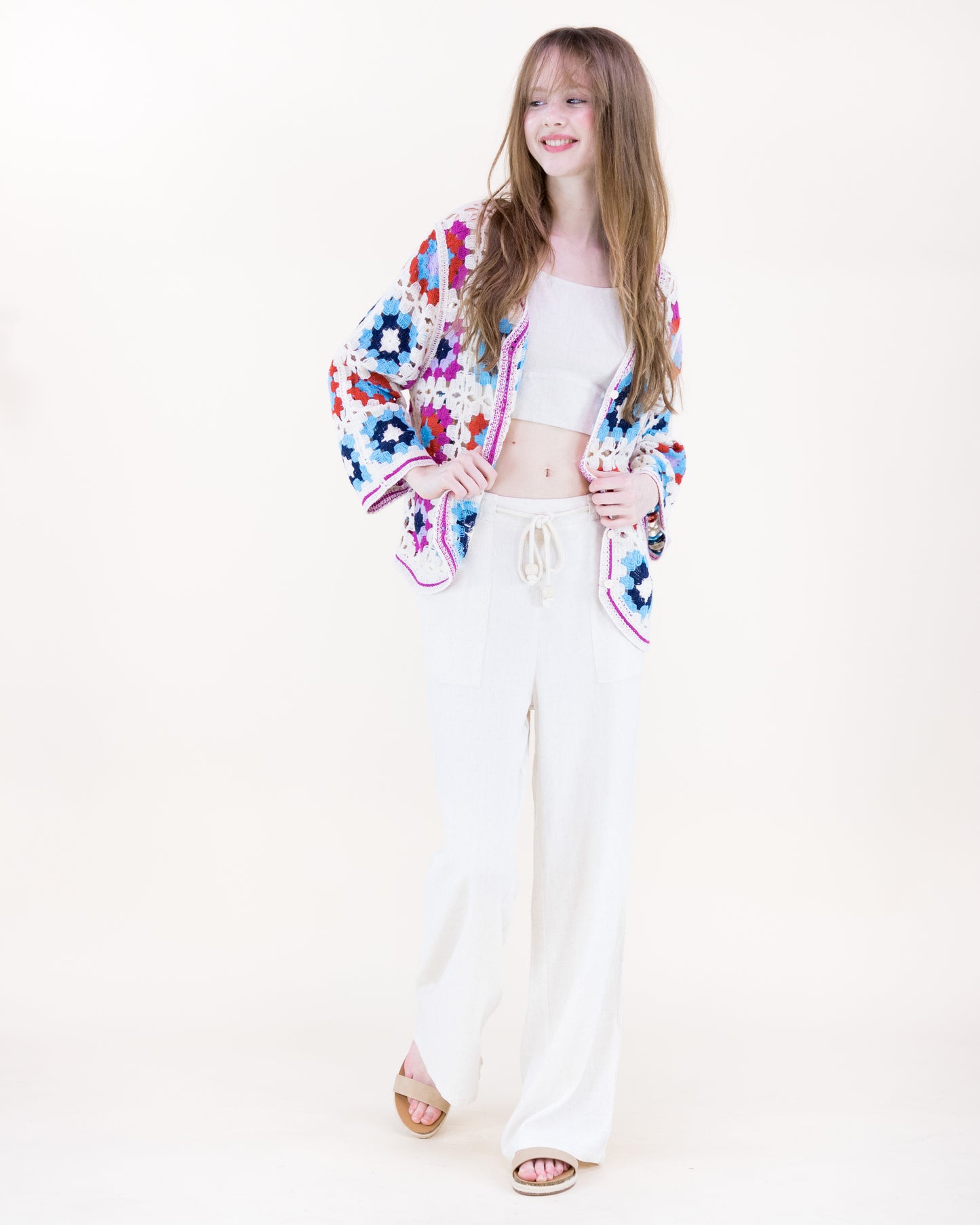 Sunny Soul Crochet Granny Square Cardigan