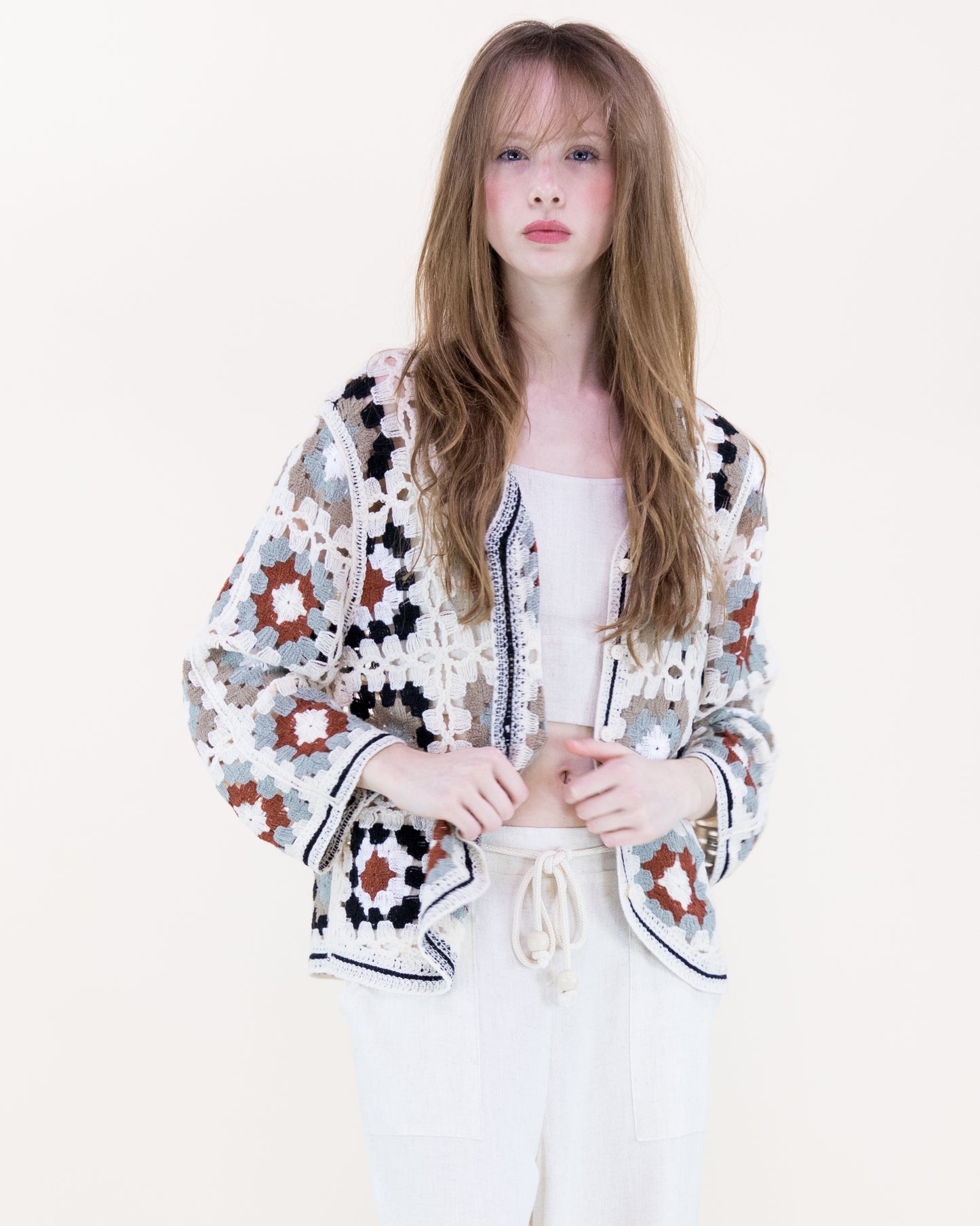 Sunny Soul Crochet Granny Square Cardigan