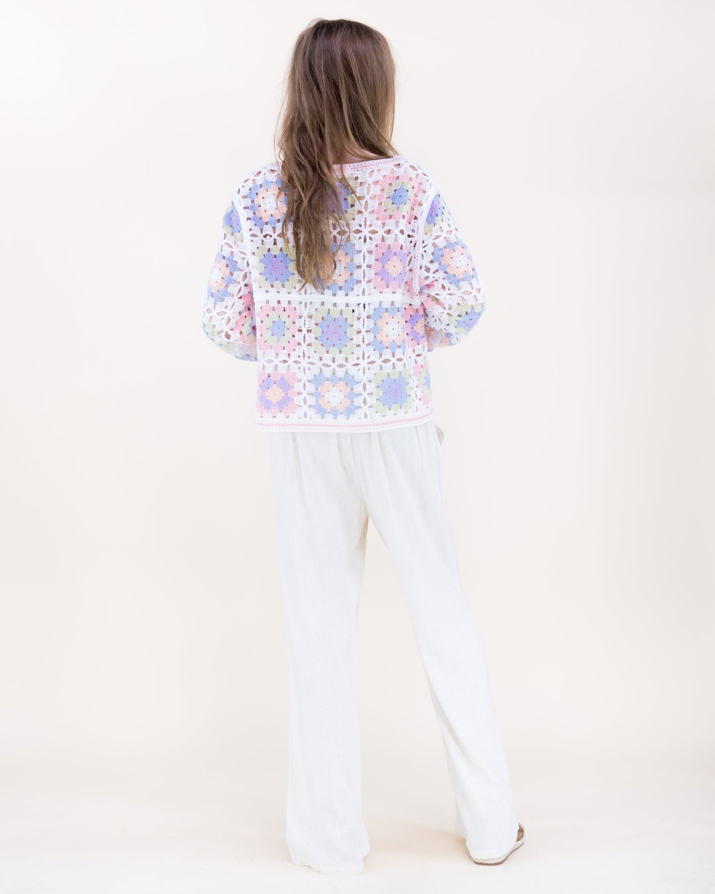 Sunny Soul Crochet Granny Square Cardigan