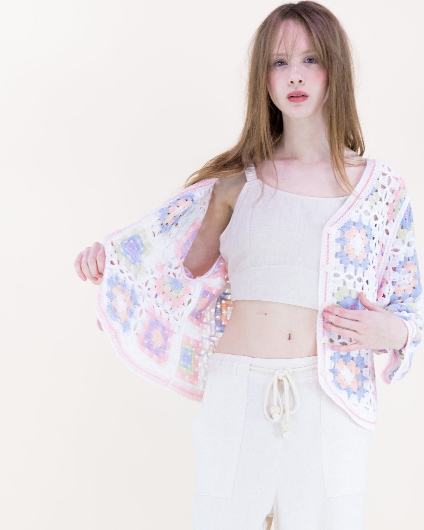 Sunny Soul Crochet Granny Square Cardigan