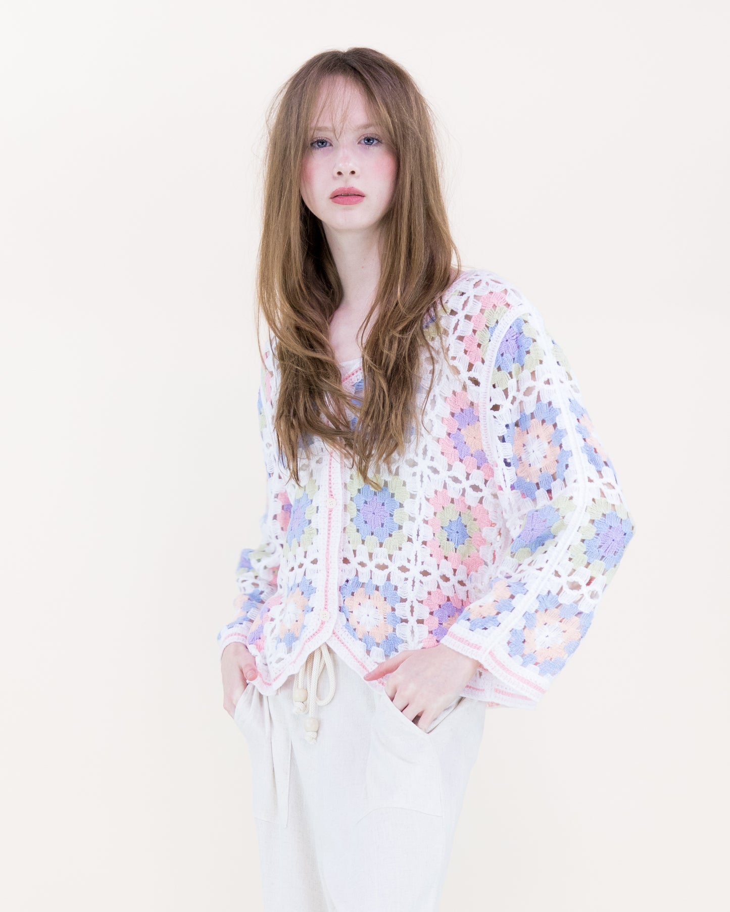 Sunny Soul Crochet Granny Square Cardigan