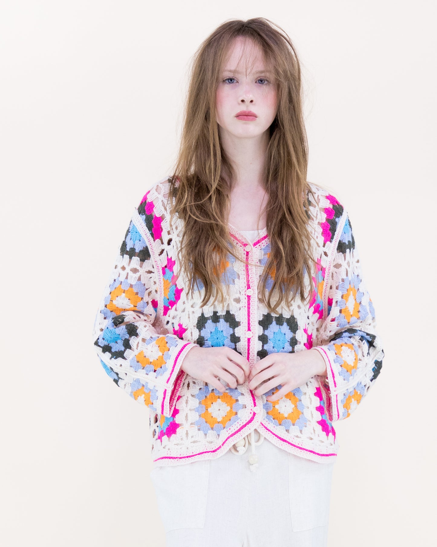 Sunny Soul Crochet Granny Square Cardigan