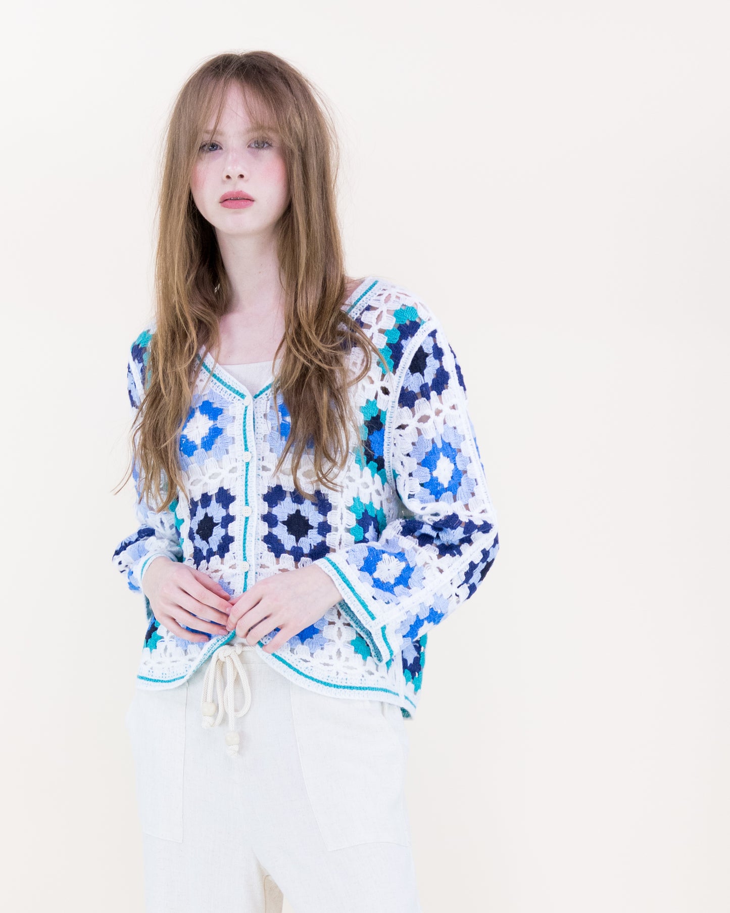 Sunny Soul Crochet Granny Square Cardigan