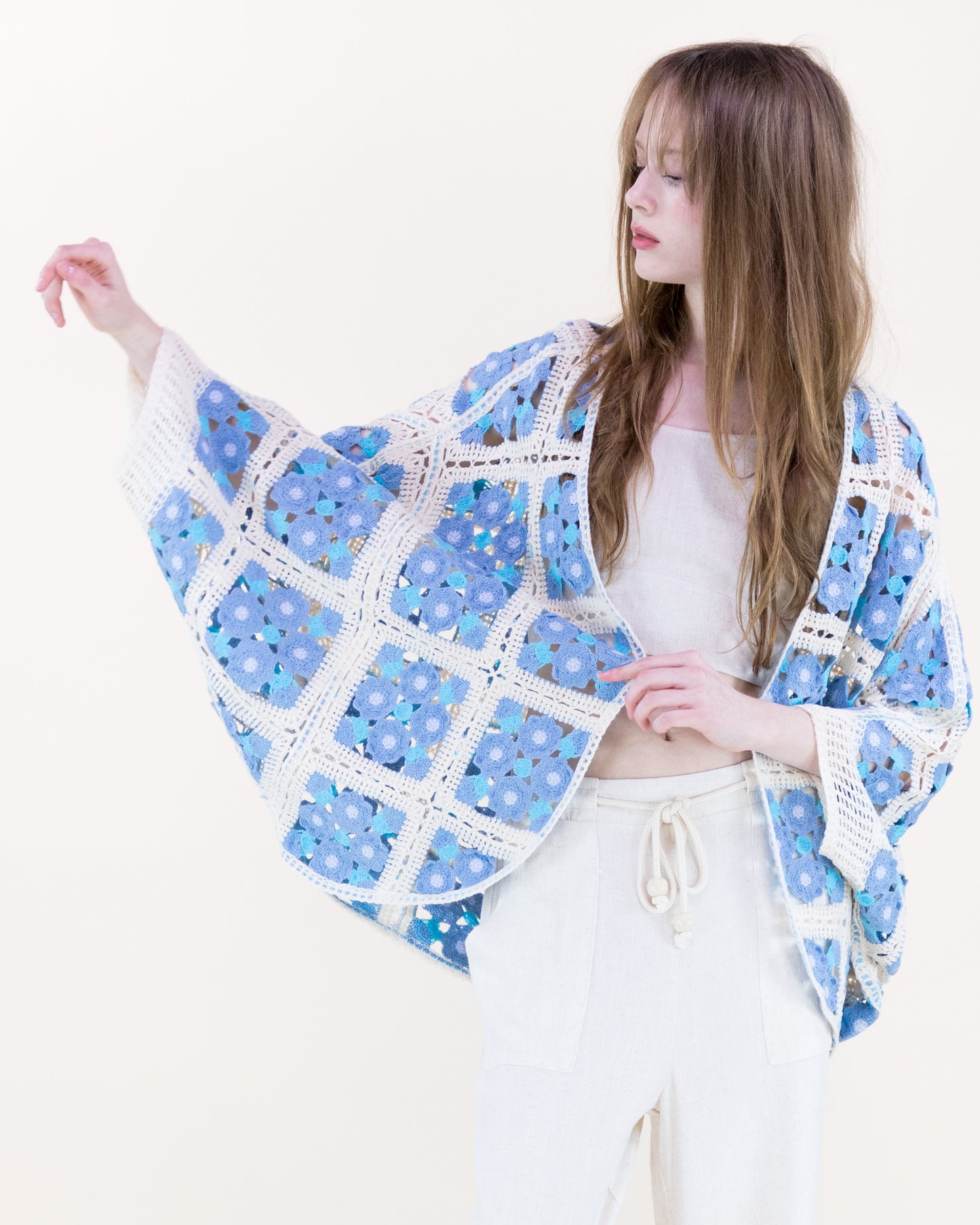 Mini Flora Crochet Square Cardigan