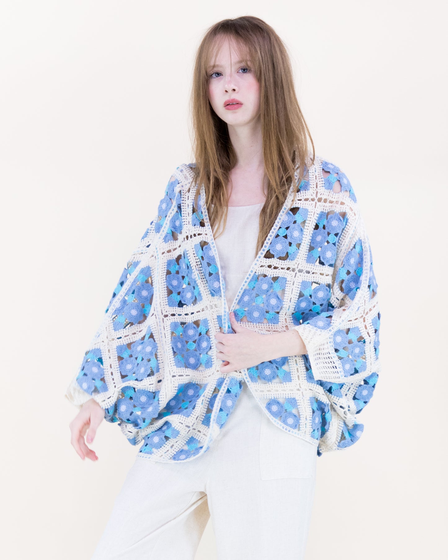 Mini Flora Crochet Square Cardigan
