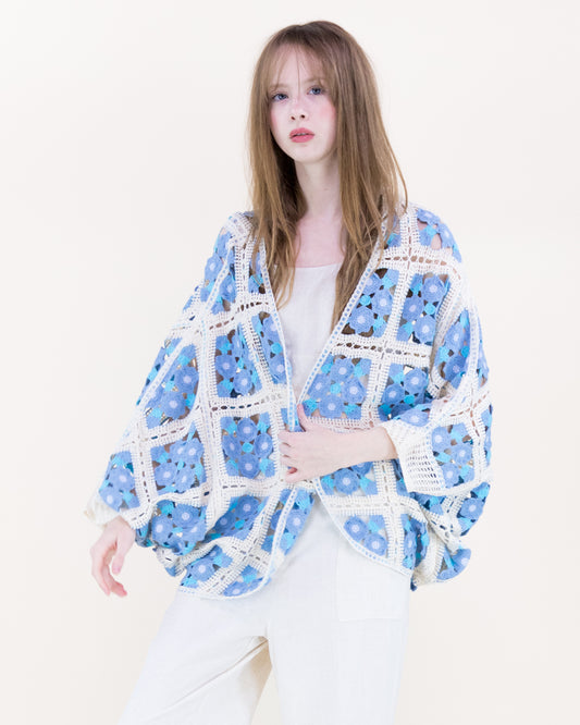 Mini Flora Crochet Square Cardigan