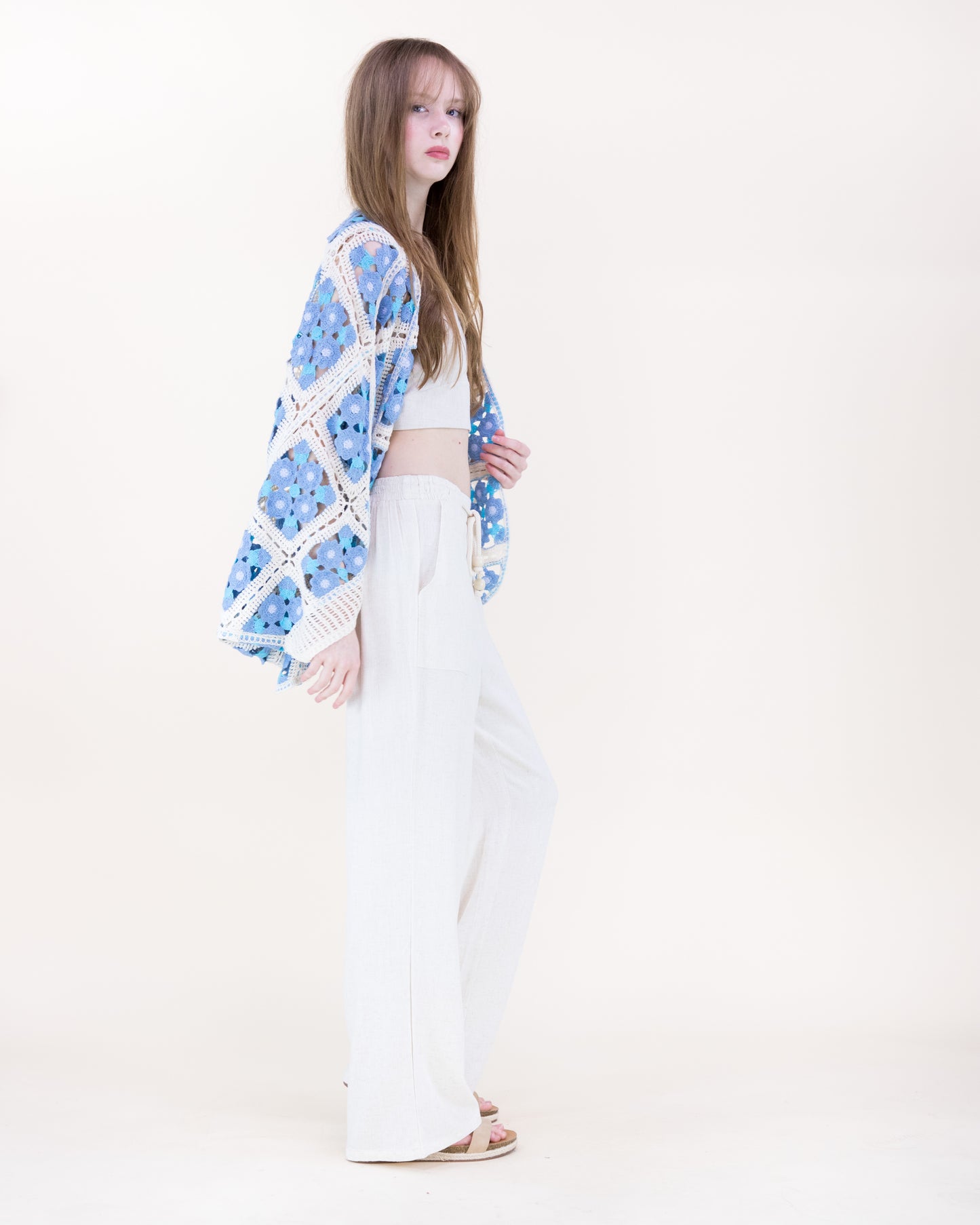 Mini Flora Crochet Square Cardigan