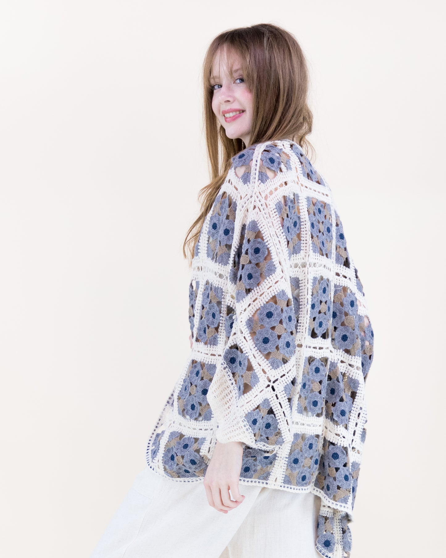 Mini Flora Crochet Square Cardigan