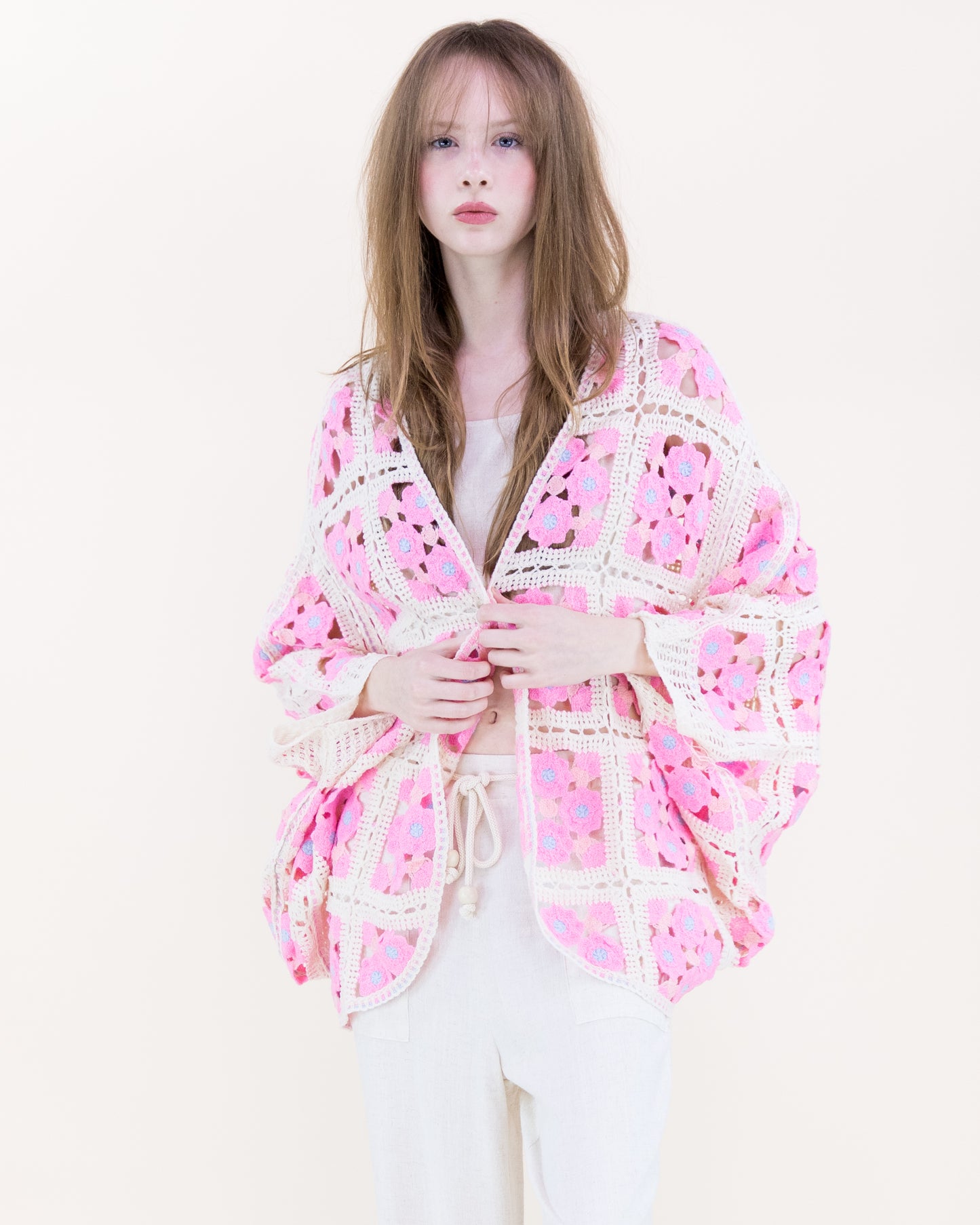 Mini Flora Crochet Square Cardigan