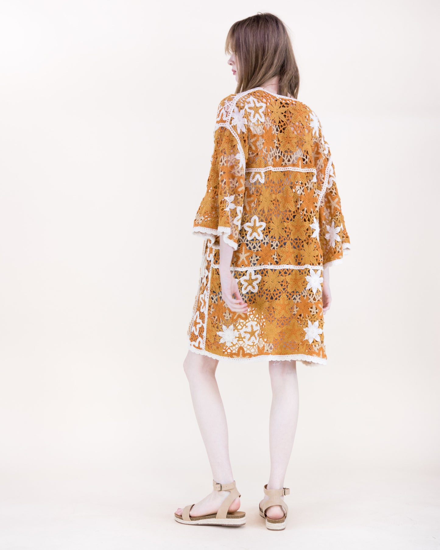 Boho Starfish Front-tie Kimono