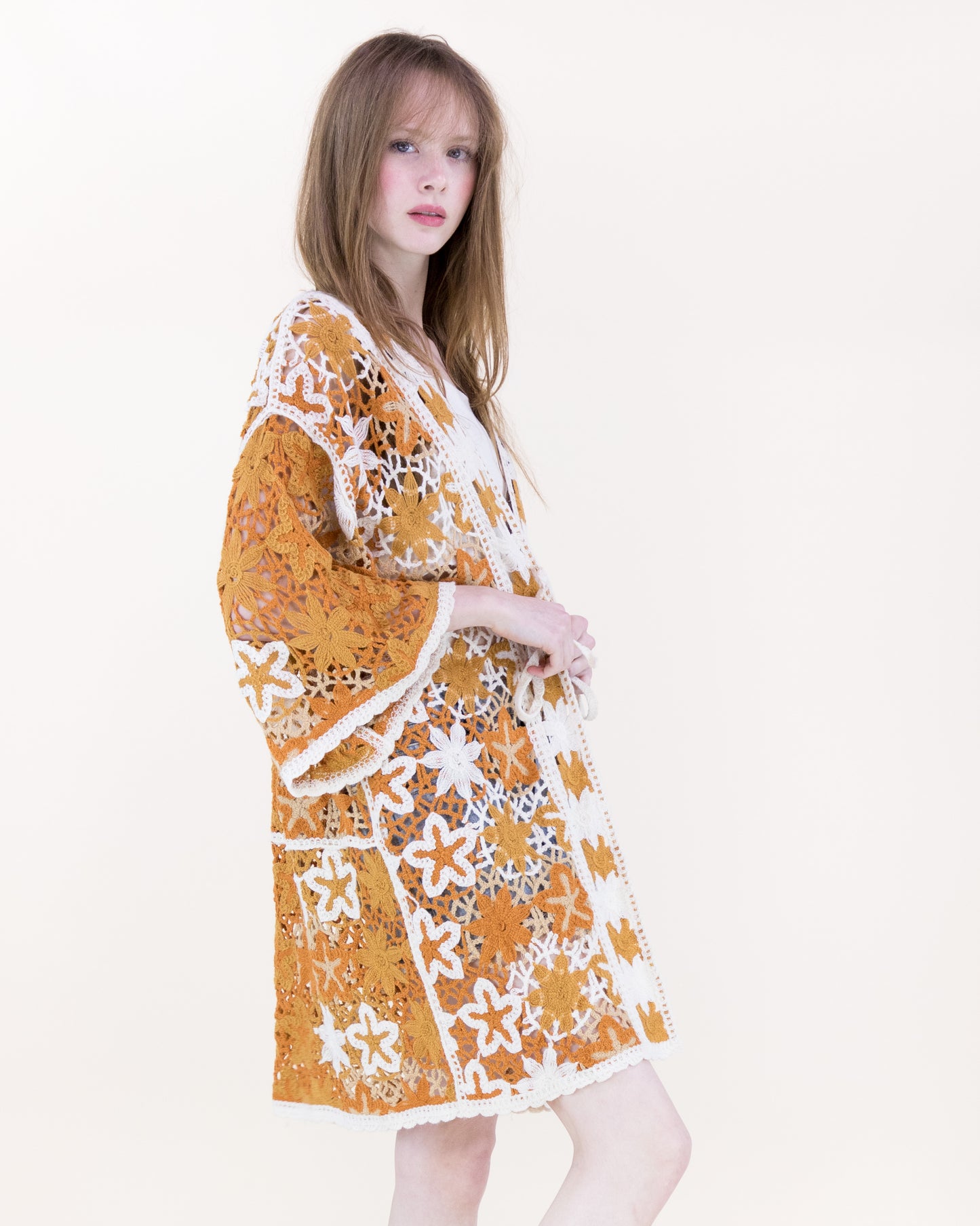 Boho Starfish Front-tie Kimono