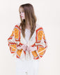 Sunburst Mosaic Open Stitch Long Sleeve Cardigan