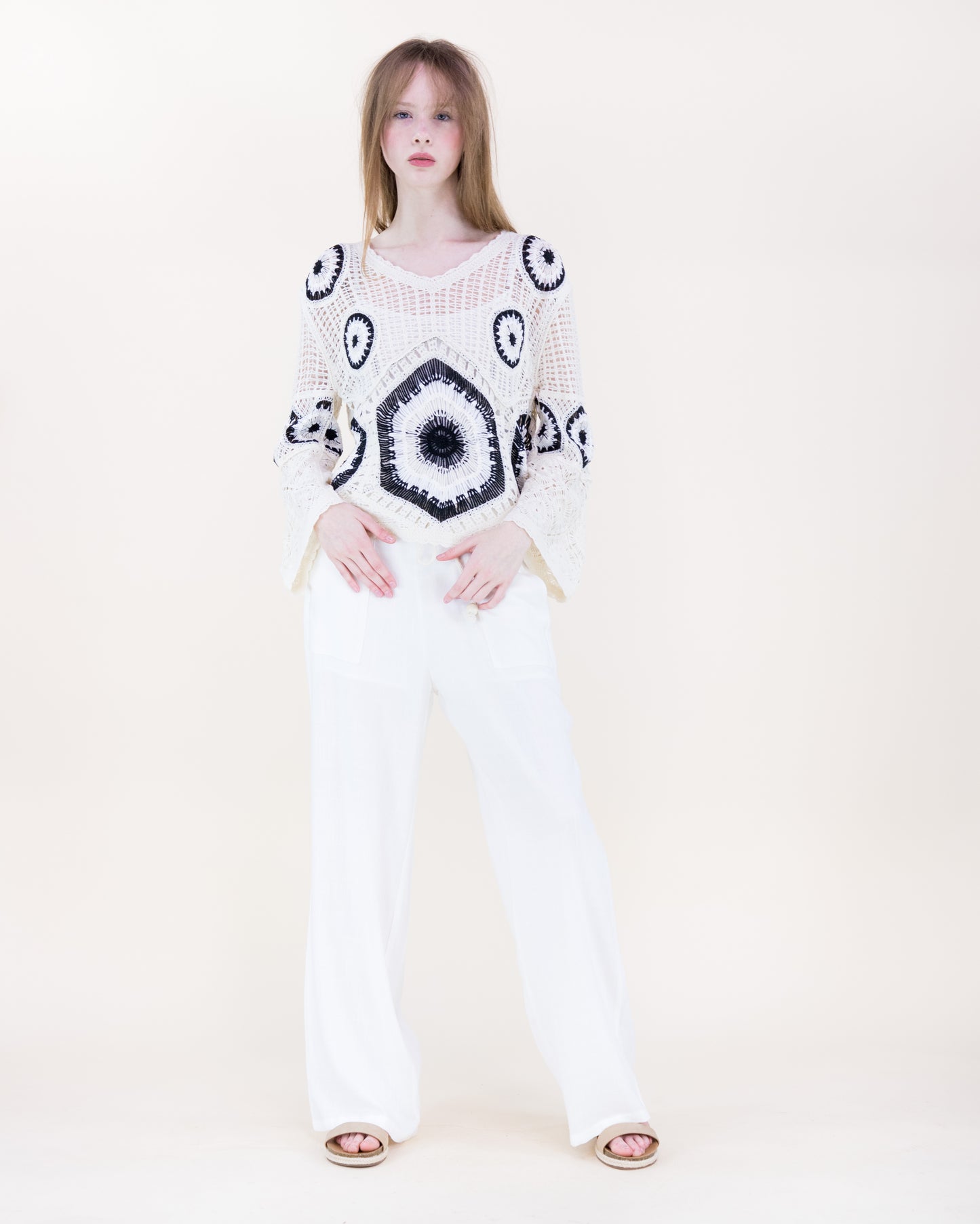 Solstice Glow Open Stitch Summer Sweater