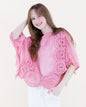 Sun Wash Medallion Panel Fringe Kimono Blouse