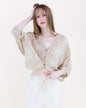 Coral Stone Crochet Bat Wing Tie Dye Cardigan