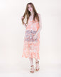 Coral Stone Crochet Tie Dye Dress