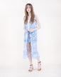Flower Wheel Crochet Tie Dye Long Vest