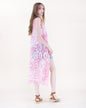 Flower Wheel Crochet Tie Dye Long Vest