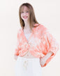 Flower Wheel Crochet Bat Wing Tie Dye Cardigan