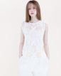 Artisan Flora Cotton Crochet Square Tank