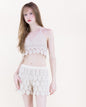 Sand Dandelion Scallop Crochet Bralette & Shorts Set