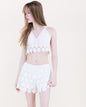 Sand Dandelion Scallop Crochet Bralette & Shorts Set