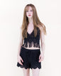 Bahía Coast Scallop Fringe Halter Top & Shorts Set