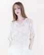 Beach Sunflower Crochet Batwing Top