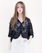 Daffodil Garden Crochet Sequin Bat Wing Cardigan