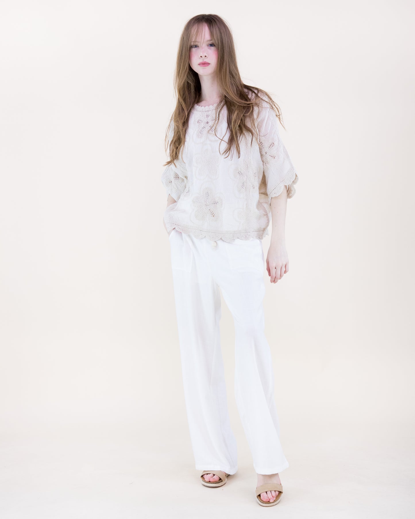 Cottage Petalwork Scallop Lace Blouse