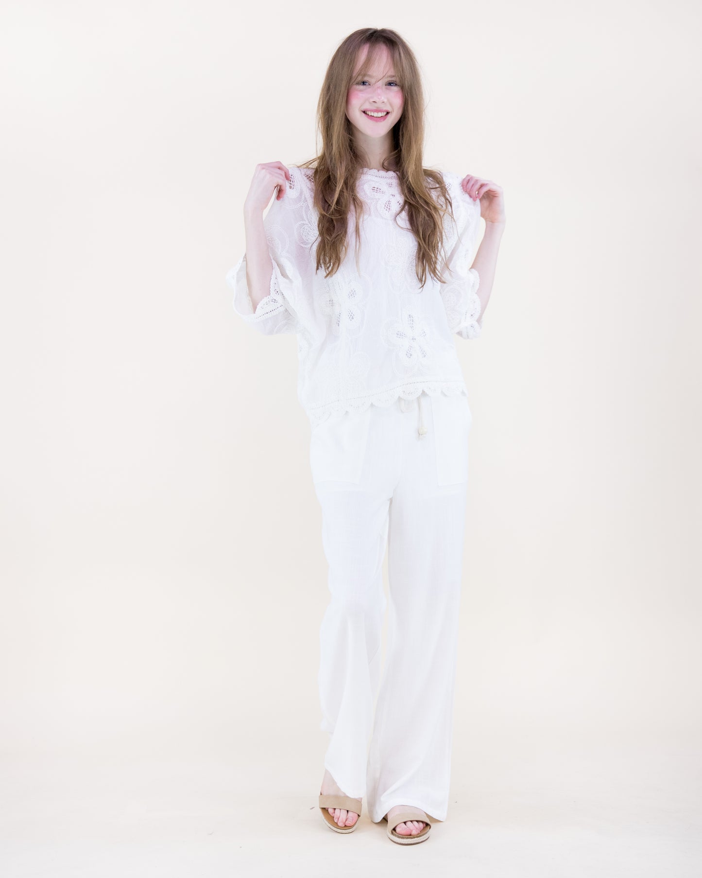 Cottage Petalwork Scallop Lace Blouse