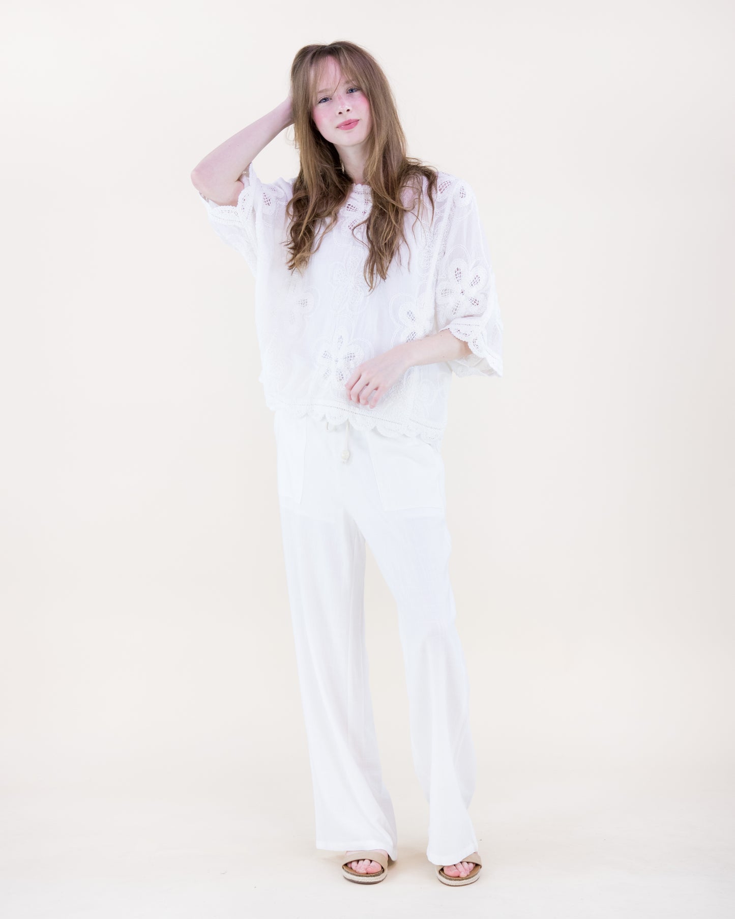 Cottage Petalwork Scallop Lace Blouse