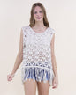 Breezy Chain Macrame Sleeveless Fringe Top