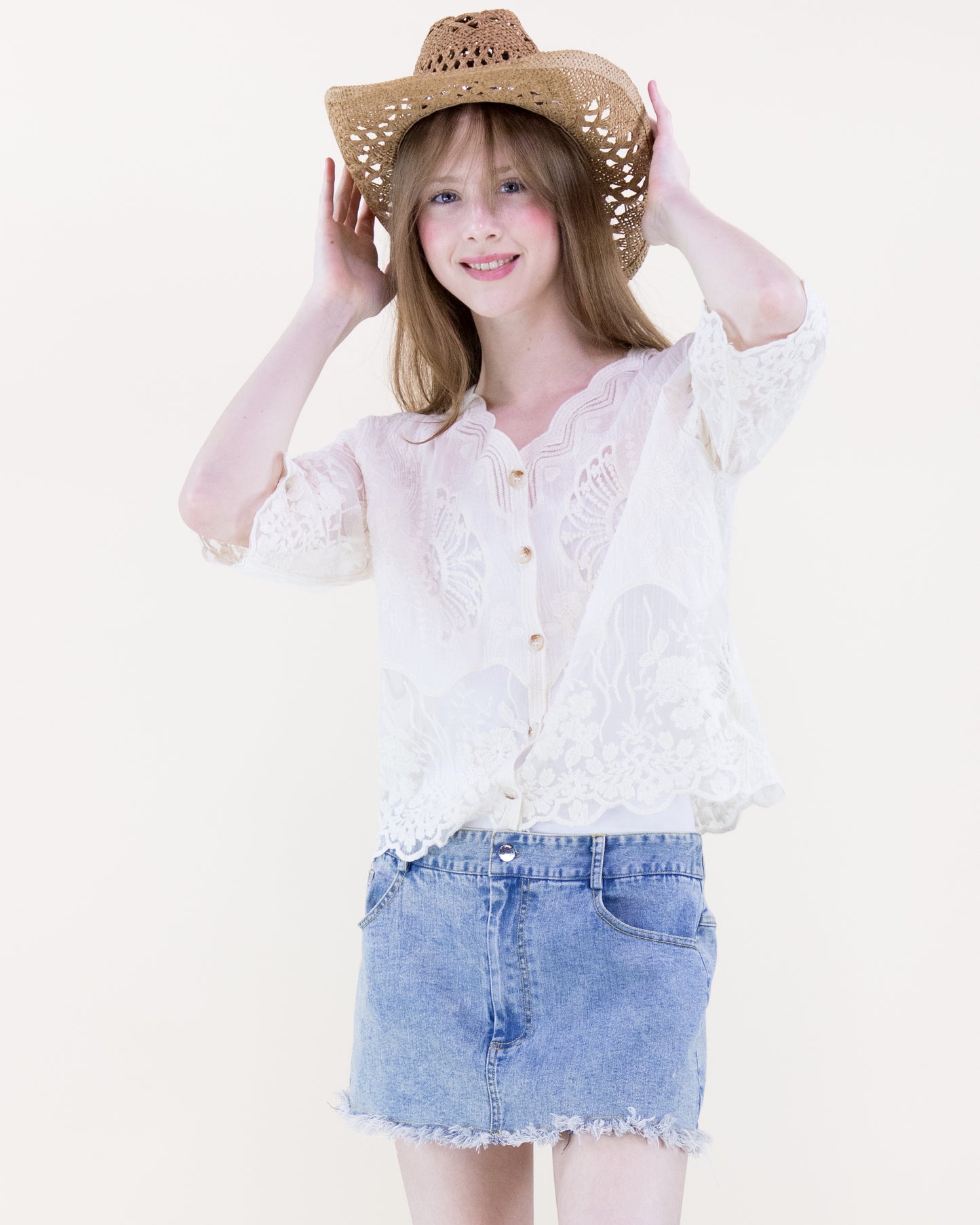 Bella Bloom Sheer Lace Blouse