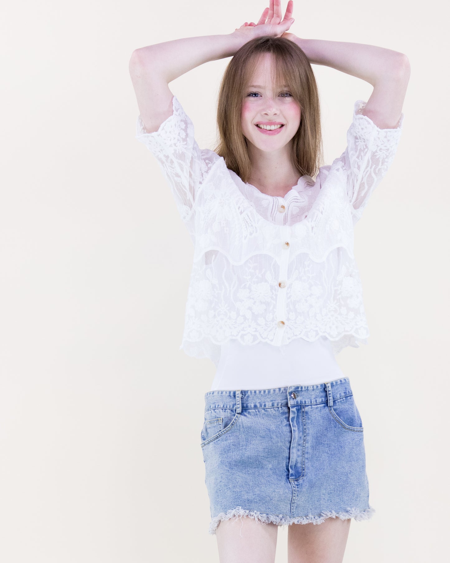 Bella Bloom Sheer Lace Blouse
