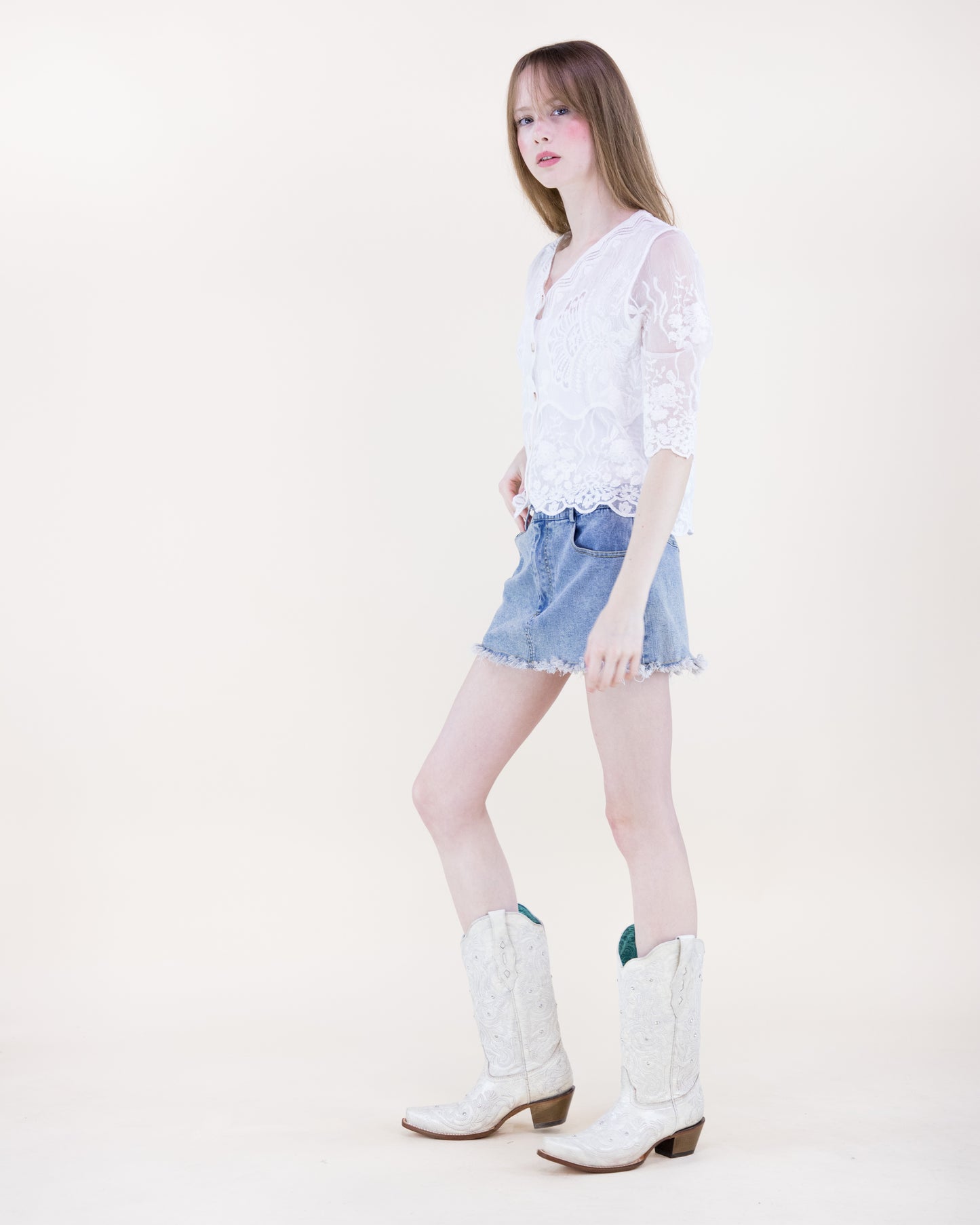 Bella Bloom Sheer Lace Blouse