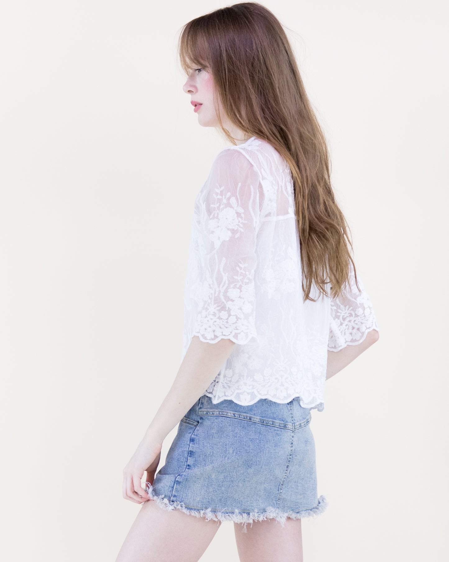 Bella Bloom Sheer Lace Blouse