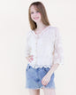 Riviera Bloom Sheer Lace Blouse