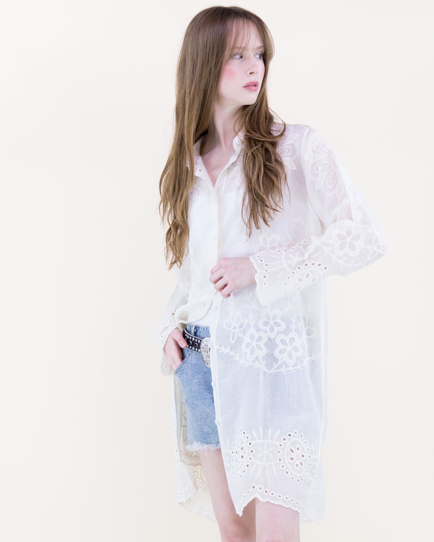 Meadow Muse Long Sleeve Shirt Dress