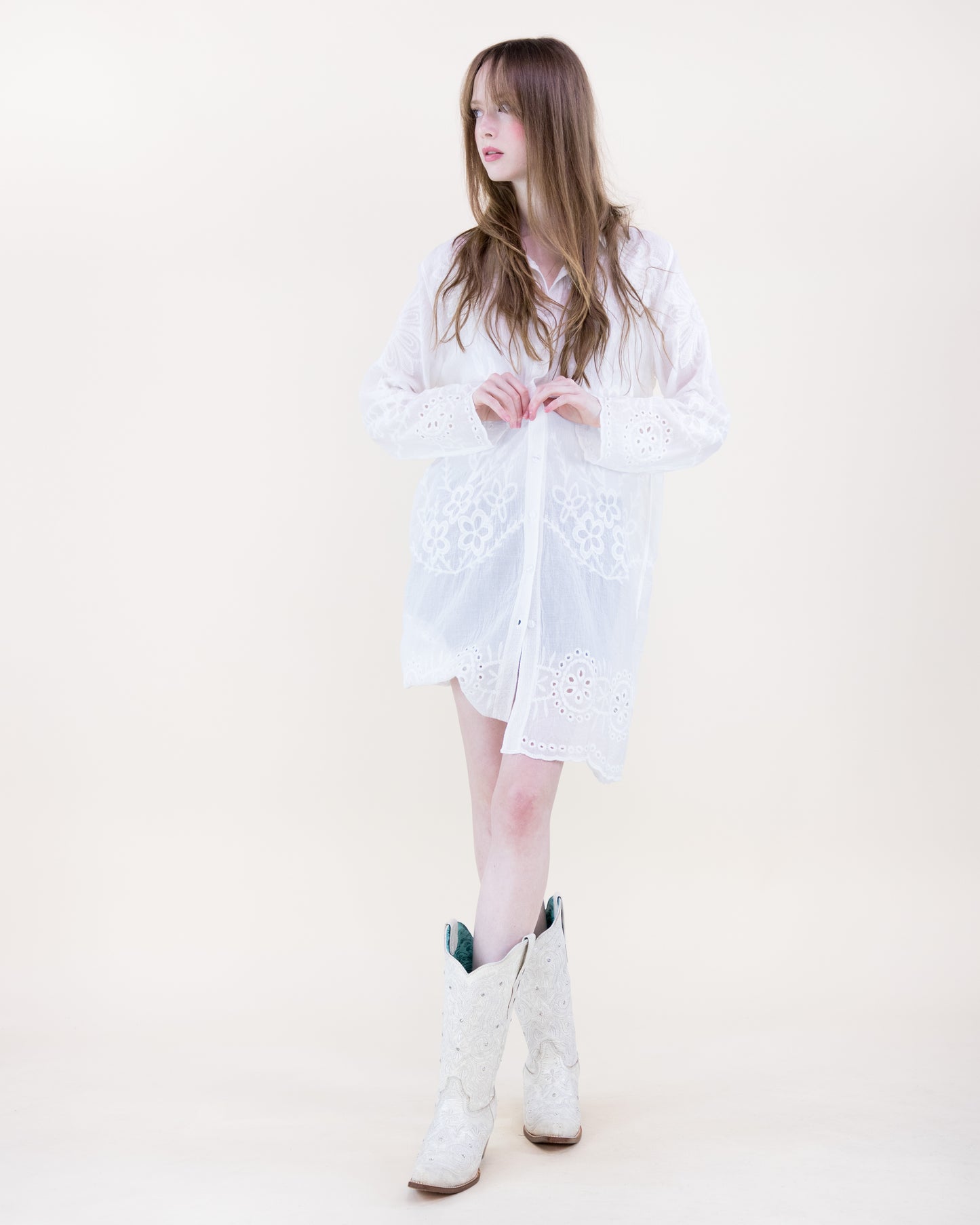Meadow Muse Long Sleeve Shirt Dress